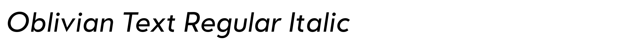 Oblivian Text Regular Italic image